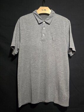 Vuori V1004 Men's Knit Twill Polo - Heather Grey - Sz S*